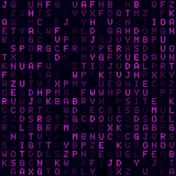 Αφηρημένο Matrix φόντο Ματζέντα γεμισμένο αλφάβητο γράμματα φόντο Μικρό μέγεθος απρόσκοπτη — Διανυσματικό Αρχείο