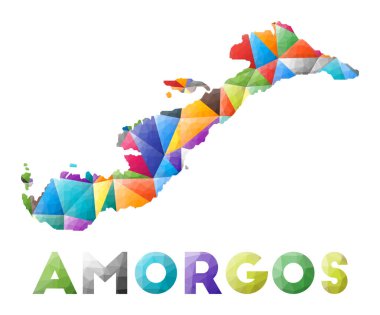 Amorgos rengarenk düşük polyester ada şekli çok renkli geometrik üçgenler Modern moda tasarımı