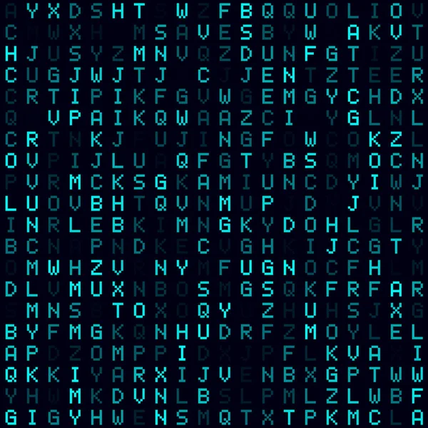 Ψηφιακή κάλυψη Κυανό γεμισμένο αλφάβητο γράμματα φόντο Μικρό μέγεθος απρόσκοπτη μοτίβο Κομψό διάνυσμα — Διανυσματικό Αρχείο