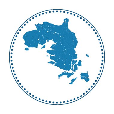 Bintan Adası çıkartması Ada vektör illüstrasyonunun haritası ile seyahat etiketi olarak kullanılabilir