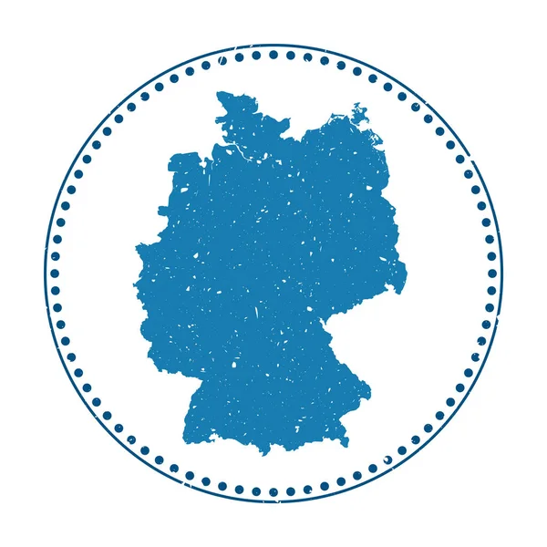 Duitsland sticker Reizen rubberen stempel met kaart van land vector illustratie Kan worden gebruikt als — Stockvector
