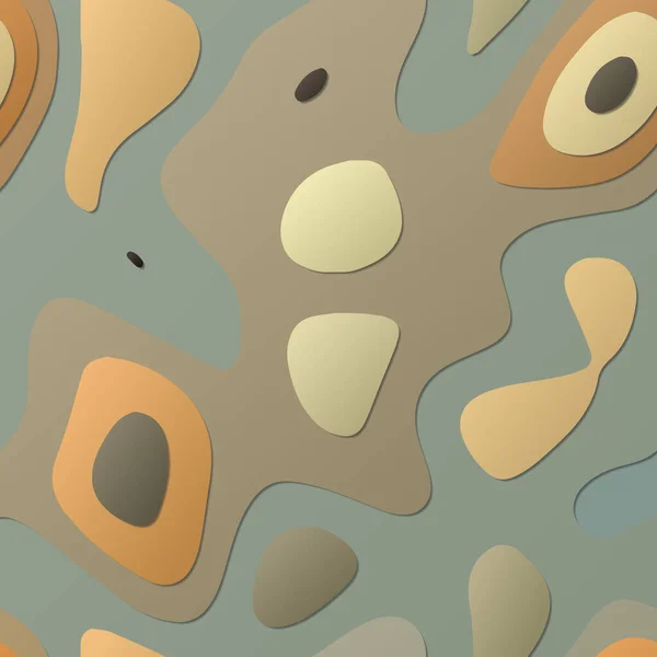 Kolorowe abstrakcyjne warstwy tło w stylu Papercut Żywe kształty topograficzne 3d Niesamowity baner — Wektor stockowy