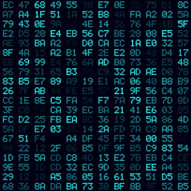 Soyut dijital arkaplan Cyan hexademical çiftler arka plan Küçük boyutlu, pürüzsüz desen