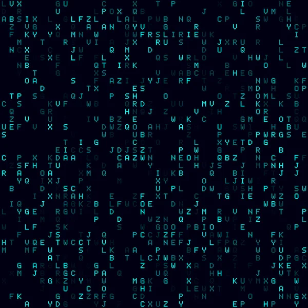 Digitalt omslag Cyan glesa bokstäver bakgrund Medelstor sömlös mönster Attraktiv — Stock vektor
