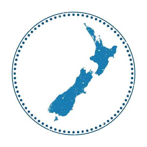 新西兰贴有国家矢量图解的旅行橡皮图章可用作 — 图库矢量图片