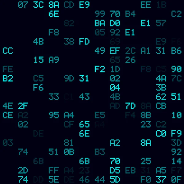 数字背景Cyan稀疏的六对背景小尺寸无缝样式 — 图库矢量图片