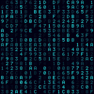 Teknoloji Arkaplan Cyan hexademical arkaplan doldurulmuş Küçük boyutlu dikişsiz desen Işıltılı