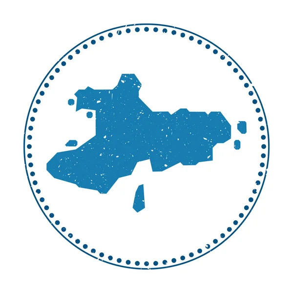 Union Island çıkartması Ada vektör illüstrasyonunun haritasını içeren lastik damga ile seyahat etmek için kullanılabilir