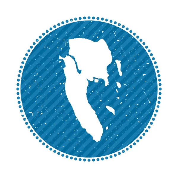 Ko Lanta listrado retro viagem adesivo emblema com mapa da ilha ilustração vetorial Pode ser usado como —  Vetores de Stock