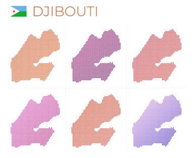 Cibuti noktalı haritası, Cibuti Haritasını noktalı stil olarak belirledi.