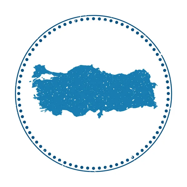 Etiqueta de Turquia Carimbo de borracha de viagem com mapa da ilustração do vetor do país Pode ser usado como — Vetor de Stock