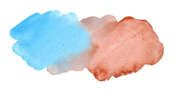 Watercolor stain gradient blue and red color. — Stock Photo, Image