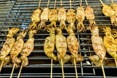taze kalamar Barbekü Izgara