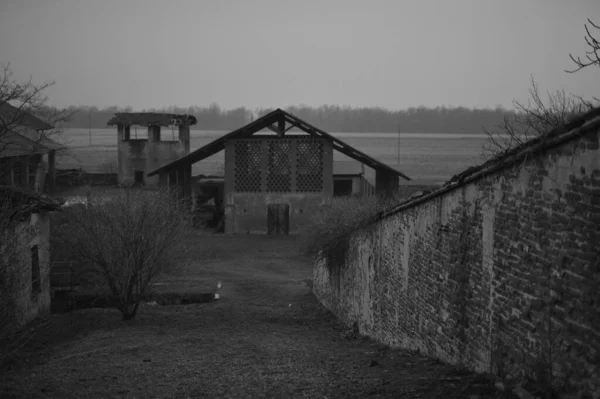 Deel Van Verlaten Rustieke Boerderij — Stockfoto