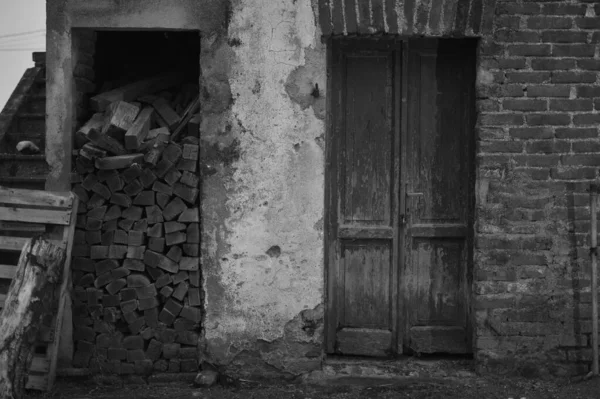 Partie Une Ferme Rustique Abandonnée — Photo