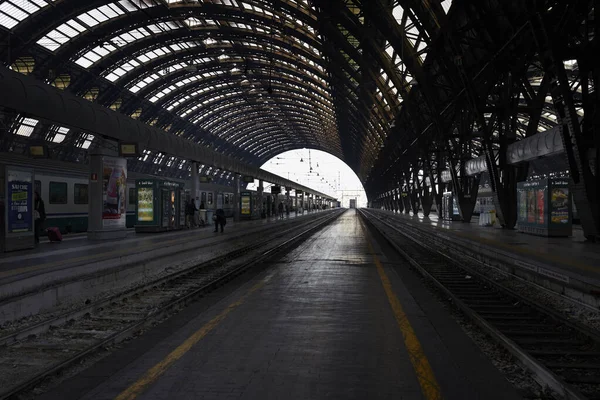 Central station in Milan with train