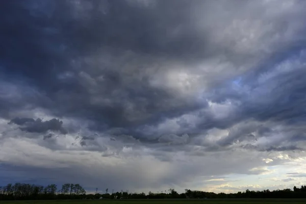 Ciel Incroyable Avec Nuages Colère Pluie — Photo