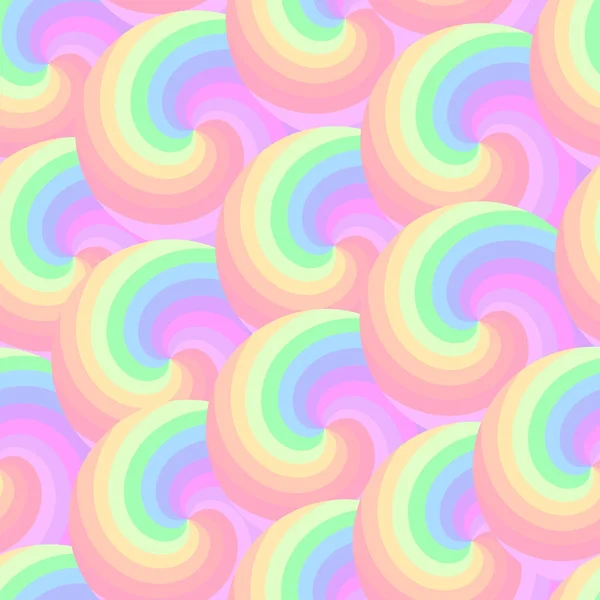 Pola mulus dengan spiral berwarna-warni - Stok Vektor