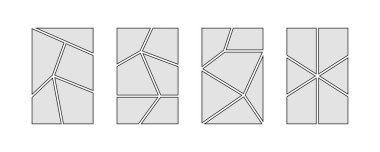 Gri çizgi roman çerçevesi hazır. Pop sanat şablonu kılavuz sayfası koleksiyonu. 5 ve 6 resim kolaj tasarımı paketi. Ruh hali kurul fikirleri. Fotoğraf, poster, manga modeli için çizim tahtası tasarımı. Vektör