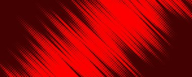 Kırmızı dinamik yarım ton arkaplan. Pürüzlü köşegen desen etkisi. Soyut sivri uçlu çizgili duvar kağıdı. Grunge komik hız çizgileri arka plan. Sıcak ateş parlak spor afiş tasarım şablonu. Vektör