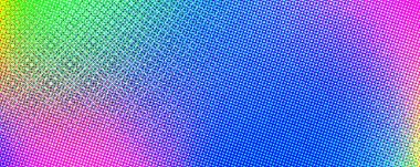 Renkli yarım ton eğimli arkaplan. Noktalı yanardöner gökkuşağı yarım ton bozunma dokusu. Soyut pikselleştirilmiş çok renkli duvar kağıdı. Canlı renkli noktalı bitmap tarzı arka plan konsepti. Vektör