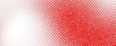 Red color halftone grain texture. Faded dotted gradient pattern background. Raster comic pop art gradation wallpaper. Bright pixelated cartoon overlay backdrop. Anime or manga wavy noise cover. Vector