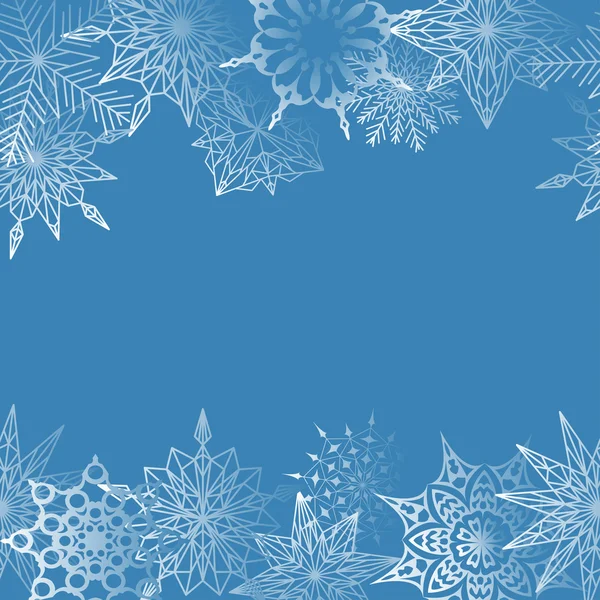 Зимова прикраса зі сніжинок — стоковий вектор