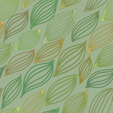 Şekillendirilmiş yapraklarla kusursuz desen