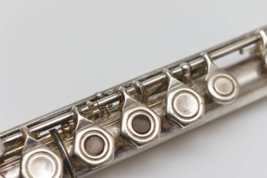 Flüt tuşları beyaz arkaplanda kapanır