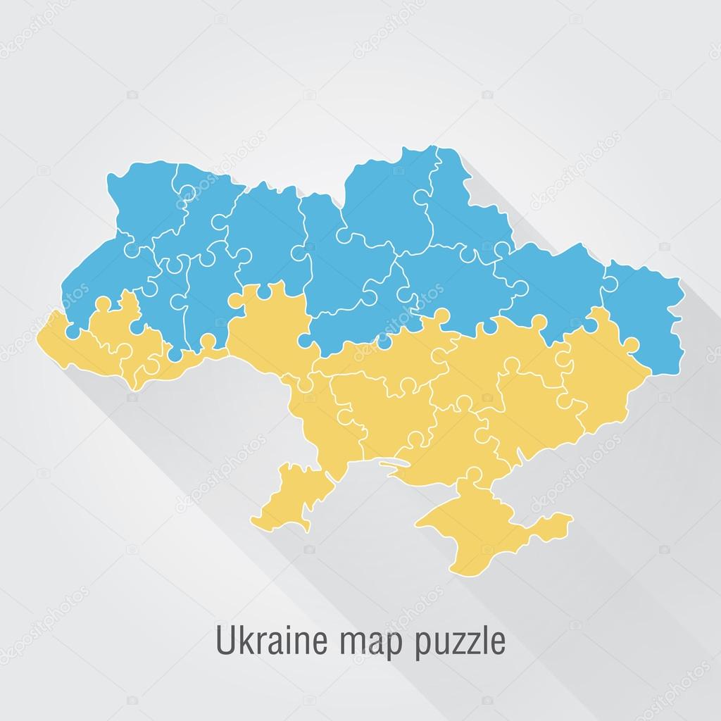 Ukraine administrative map puzzle