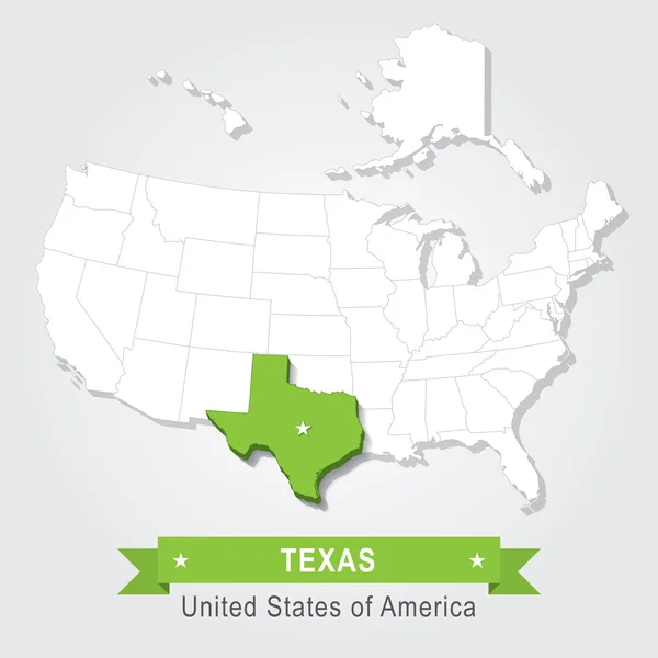 Texas devlet. ABD idari harita.