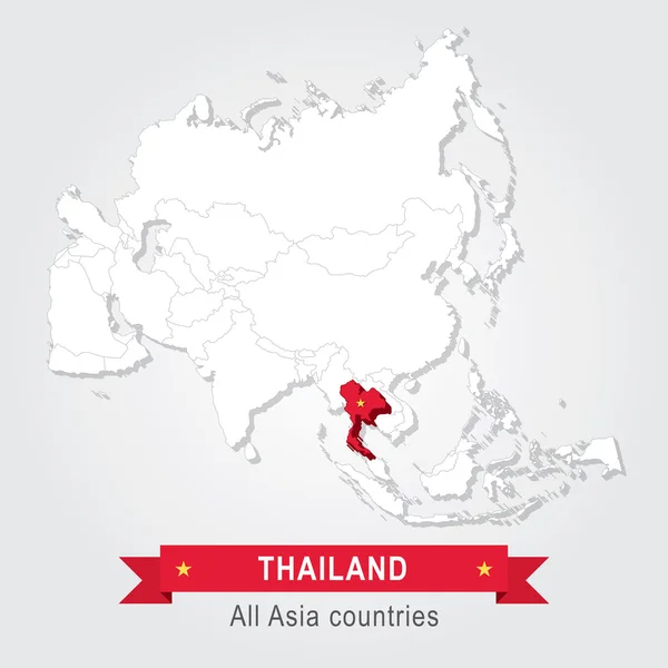 Таїланд. Всі країни Азії. — стоковий вектор