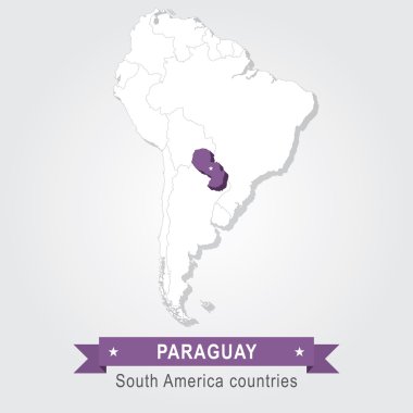 Paraguay. Güney Amerika'nın bütün ülkeler.