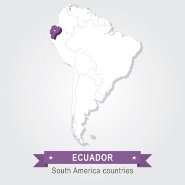 Ekvador. Güney Amerika'nın bütün ülkeler.