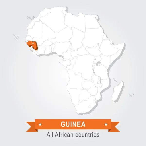Guiné. Todos os países de África . —  Vetores de Stock
