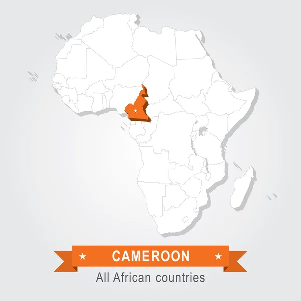 Camarões. Todos os países de África . —  Vetores de Stock
