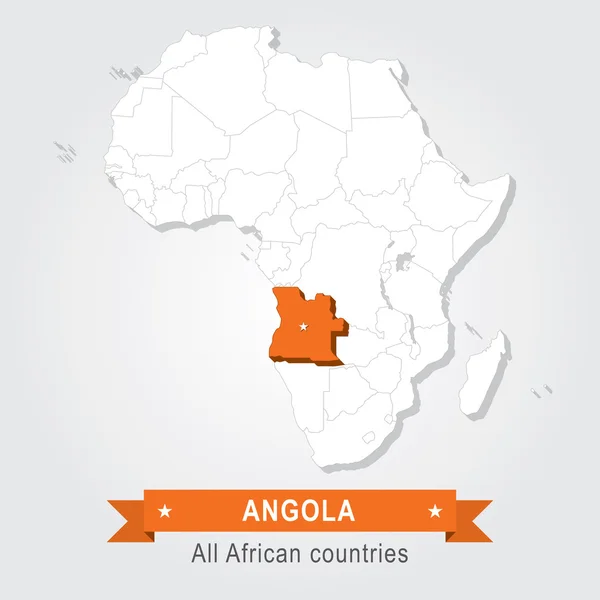 Angola. Todos os países de África . —  Vetores de Stock
