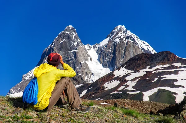 Hike to the glacier, Svaneti, Georgia — Stock Photo, Image