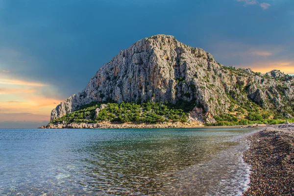 Beautiful Sunset Mountain Mediterranean Sea Turkey — Stock Photo, Image