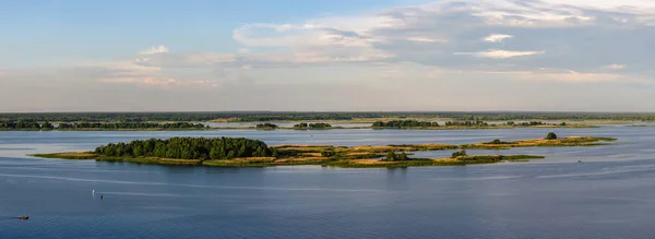 Nice view from the high bank of the Dnieper near the village of Vitachev. Ukraine