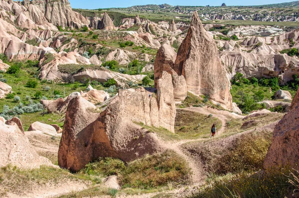 Beautiful Turkish Landscape Valleys Cappadocia Red Tuff Mountains Fantastic Valleys — Stock Photo, Image