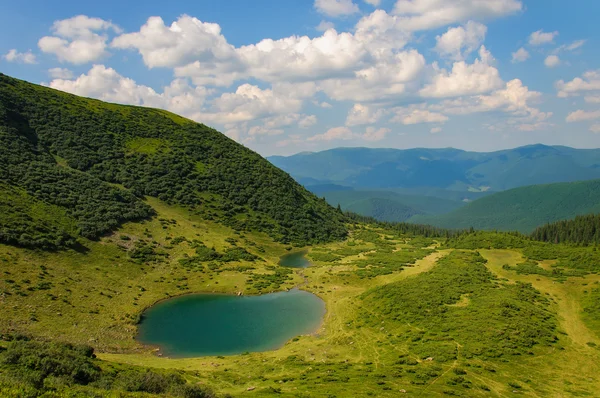 Karpat Dağları gölde. Ukrayna