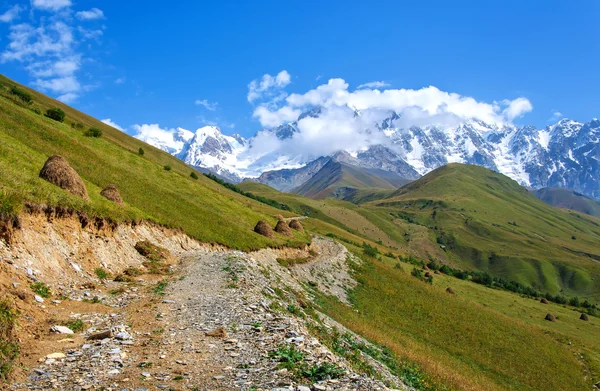 Chemin de terre dans les montagnes — Photo