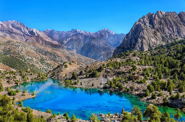 Majestic mountain lake in Tajikistan Stock Picture