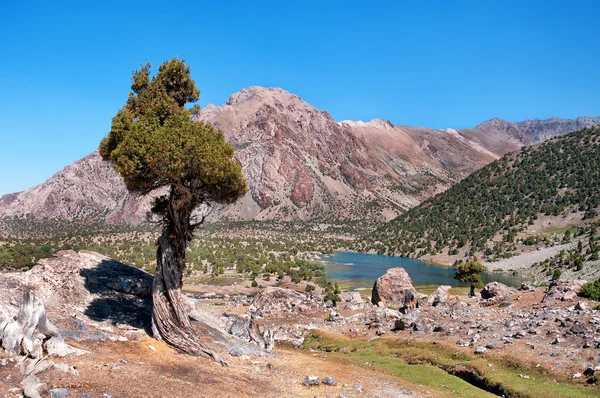 Majestic mountain lake in Tajikistan — Stock Photo, Image