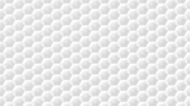 Soyut geometrik ağ arkaplanı. Altıgen elementlerin gölgeli beyaz şekilleri. Altıgen 3D görüntüleme arkaplanı. Çokgen nesneler tekrarlanıyor. Dekoratif duvar kağıdı oluşturma.