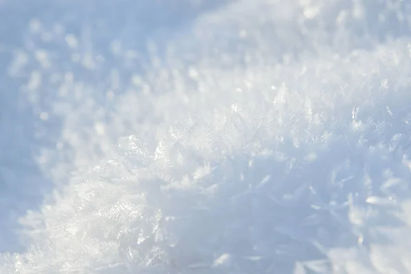 Hoarfrost Pozadí Textury Čerstvý Led Sníh Zimní Pozadí Sněhové Vločky — Stock fotografie