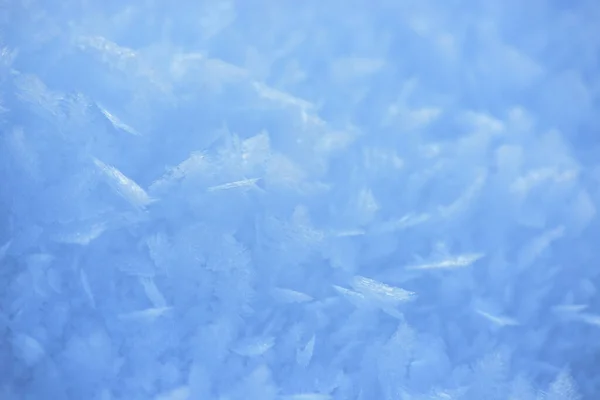 Tekstur Latar Belakang Hoarfrost Segar Dan Salju Latar Belakang Musim — Stok Foto