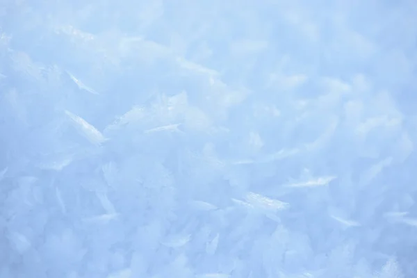 Hoarfrost Bakgrund Struktur Färsk Och Snö Vinter Bakgrund Med Snöflingor — Stockfoto