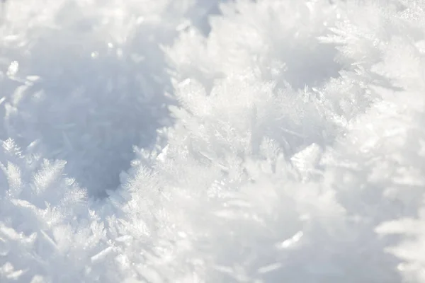 Hoarfrost Textura Fundo Gelo Fresco Neve Pano Fundo Inverno Com — Fotografia de Stock